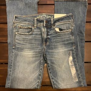 American Eagle Jeans Super Stretch Kick Boot Cut Women Size 6 Low Rise